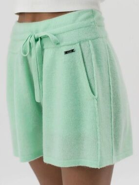 4 Loving People Pure Cashmere Malay Shorts in Mint Green